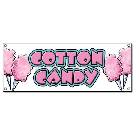 Signmission COTTON CANDY BANNER SIGN cart stand trailer signs fairy floss fresh hot snak B-72 Cotton Candy